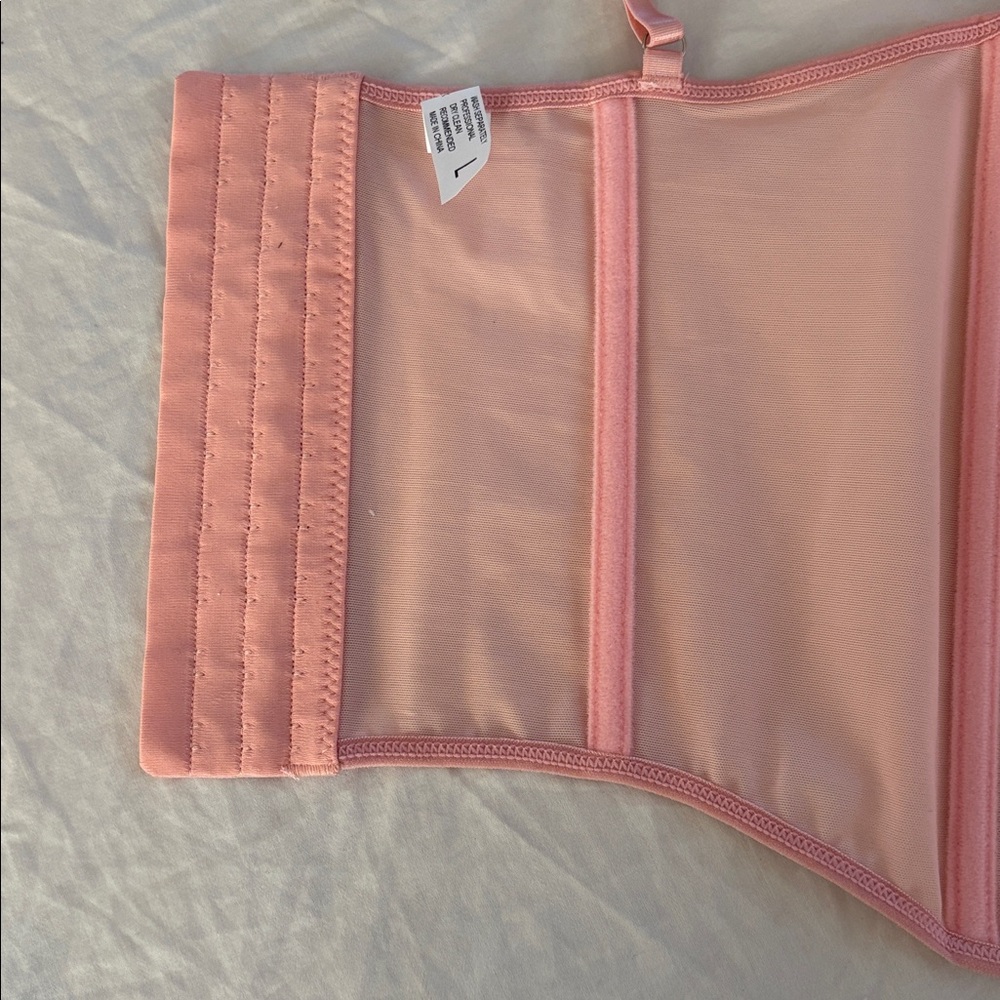 Pink Lace Corset  Bustier  Top Sz L NWT - Picture 14 of 16